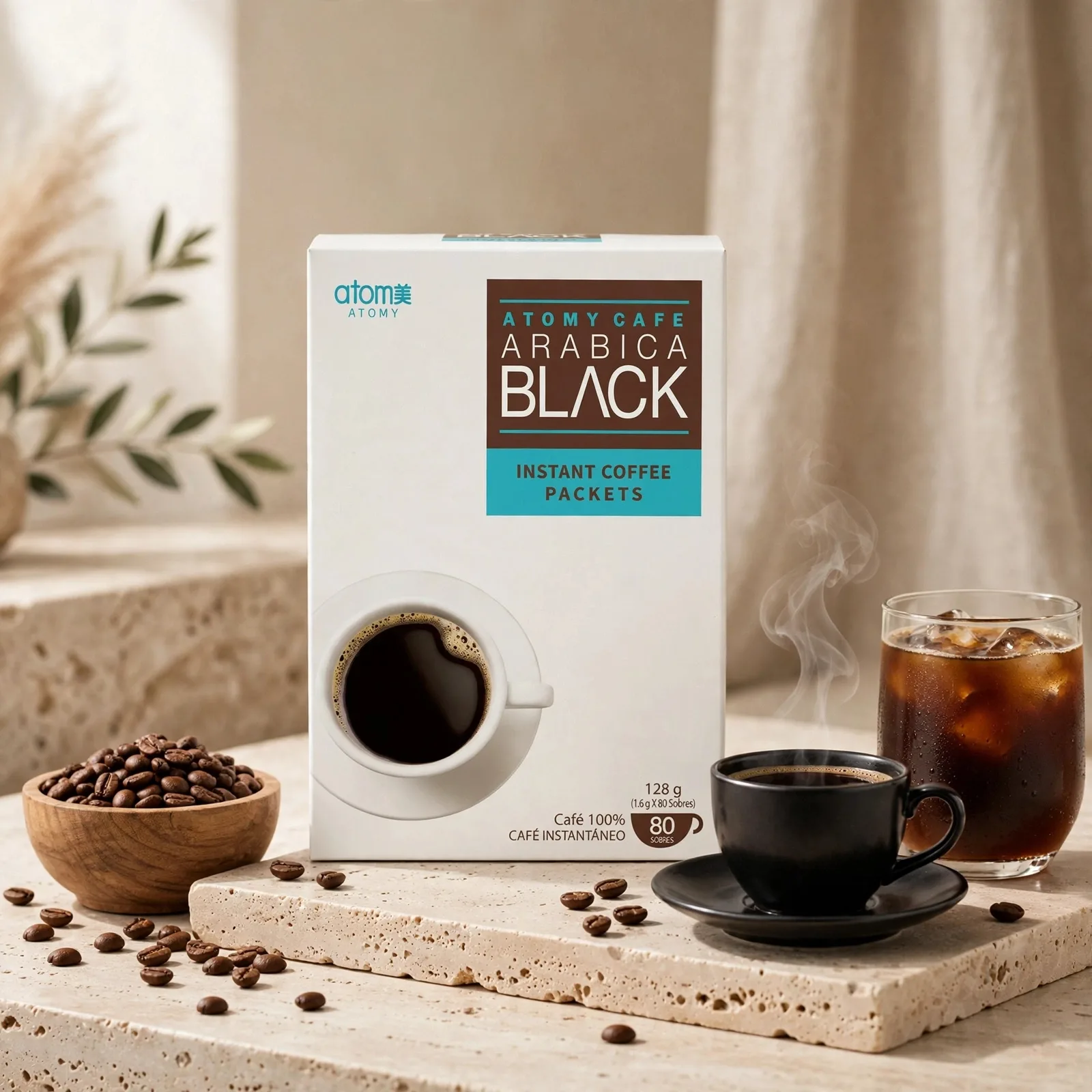 ☕ ATOMY CAFÉ ARÁBICA BLACK ORIGINAL - 80 SOBRES ☕