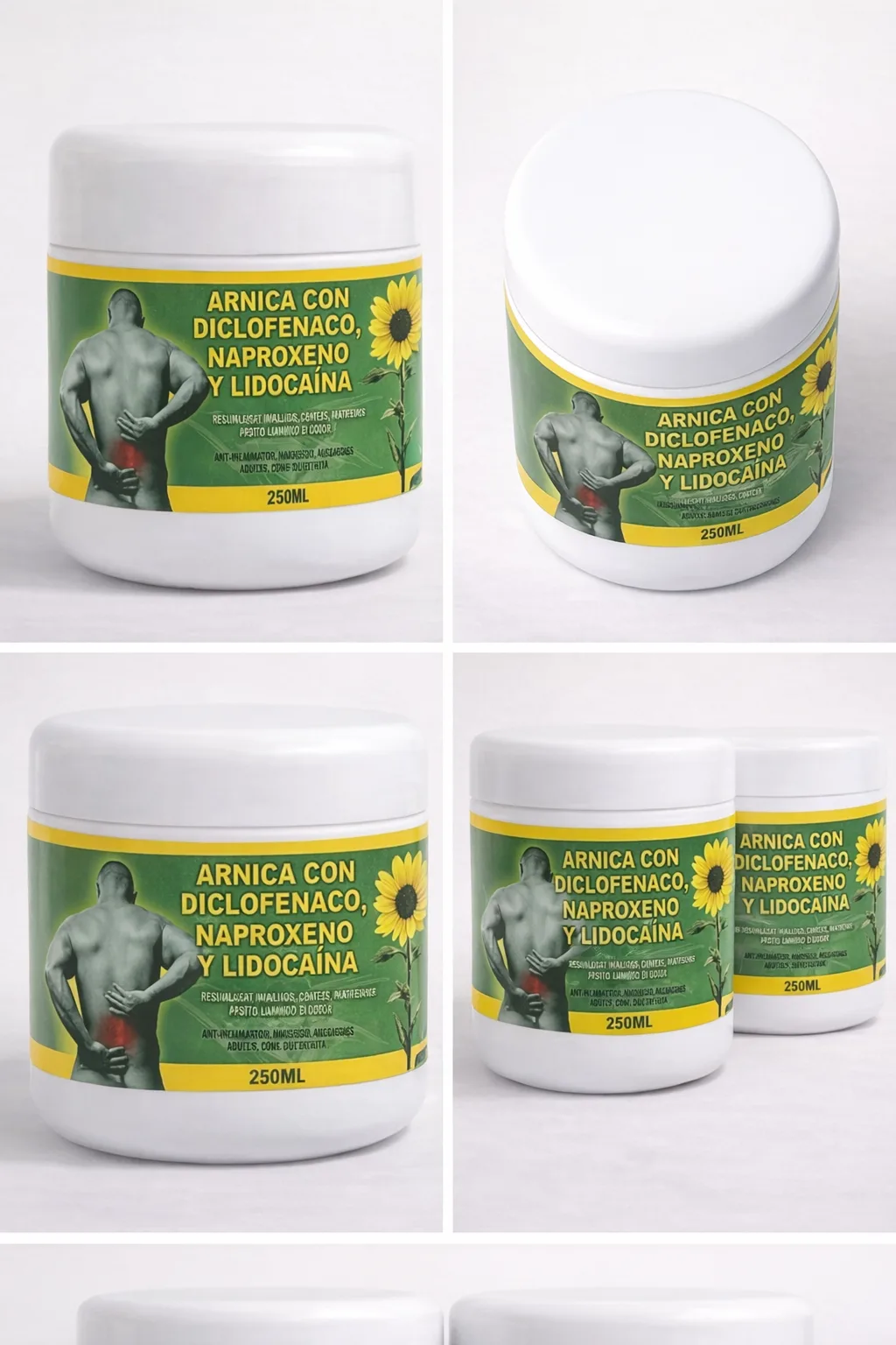 3 Pomadas de Árnica, Diclofenaco, Naproxeno y Lidocaína imagen 3
