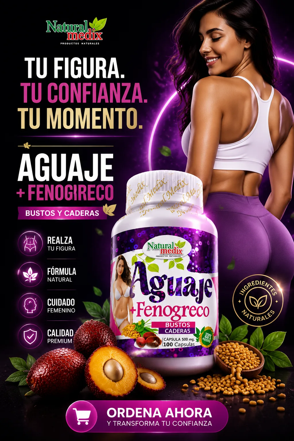 AGUAJE + FENOGRECO NATURAL MEDIX imagen 2