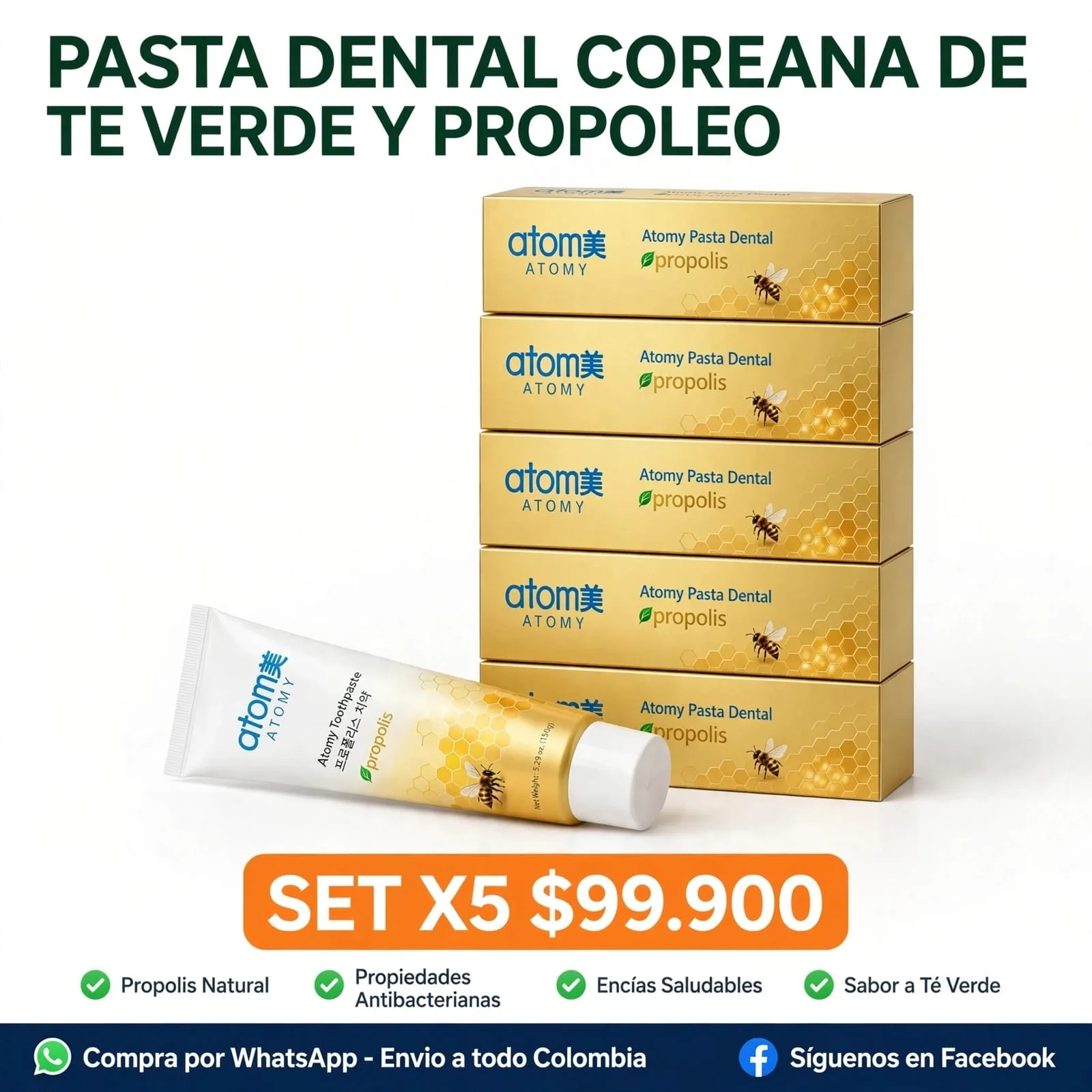 PASTA DENTAL COREANA 100 % Natural